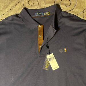 RALPH LAUREN CLASSIC FIT DARK BLUE L/S POLO SHIRT SIZE 2XLT 2LT MEN NWT $125.00
